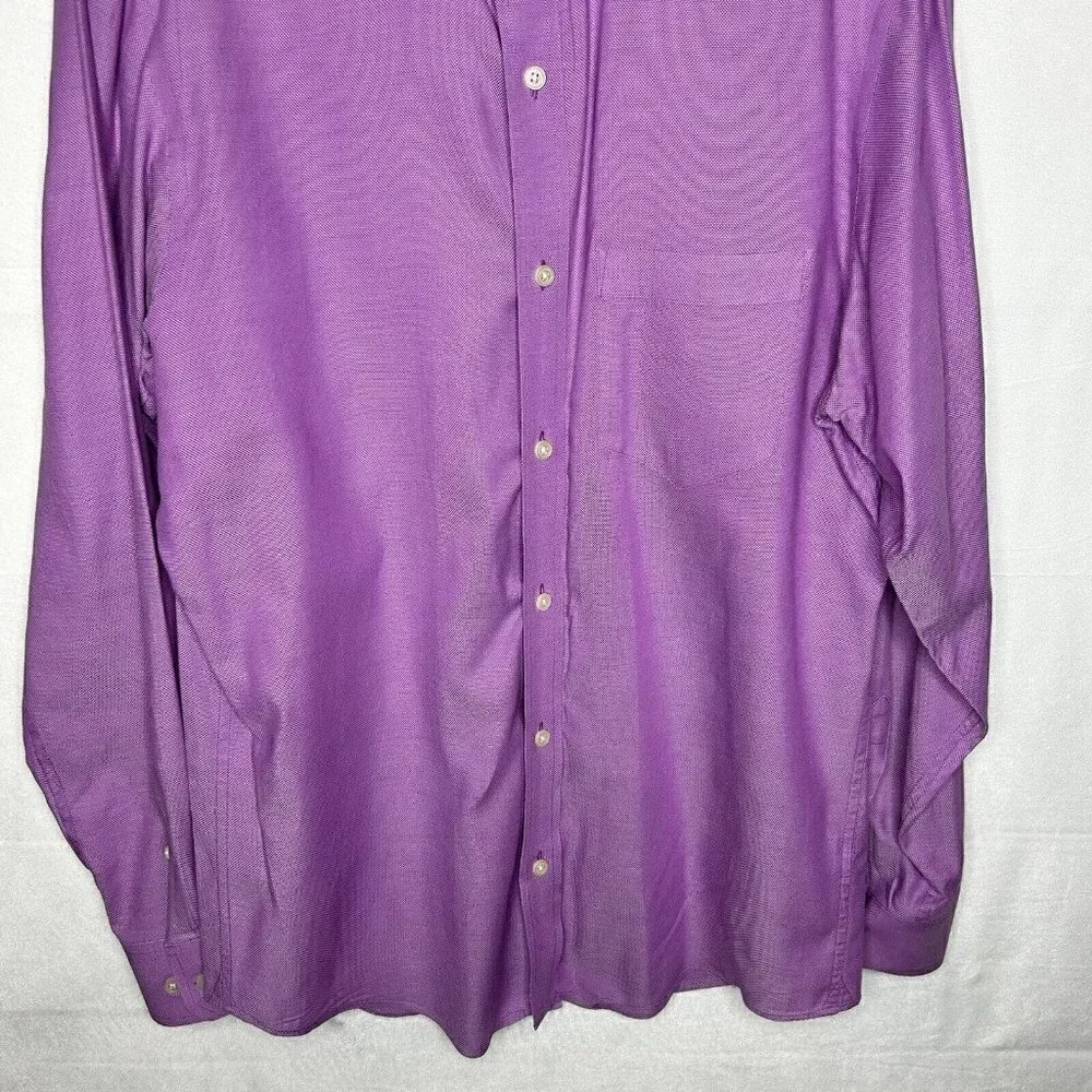 Banana Republic Purple Button-Down Slim Fit Shirt Sz M 15-15.5